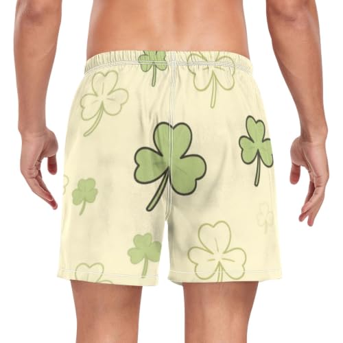 Pantalones cortos de playa de secado rápido beige para hombre con dibujos 2