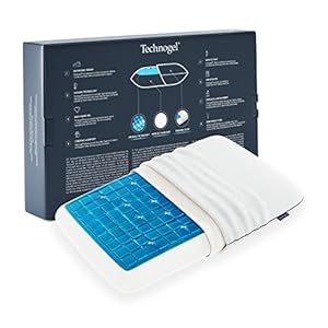 New Generation – Technogel Original Deluxe Orthopädisches Nackenstütz-Kopfkissen Antibakteriell,HWS-Gel-Kissen für Rücken-& Seitenschläfer inkl. Kissenbezug
