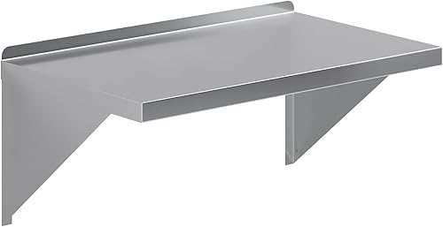 Miniatura 20 de AmGood Estante de pared de acero inoxidable de 14 x 36 pulgadas Estantería de metal para electrodomésticos y equipos Cocina, restaurante