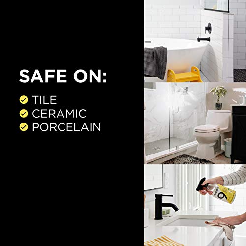 9 Elements Bathroom Cleaner, Lemon Multi Surface Shower, Tub, & Tile Cleaning Vinegar Spray, 18 Oz Bottles (Pack Of 3) #TOP4