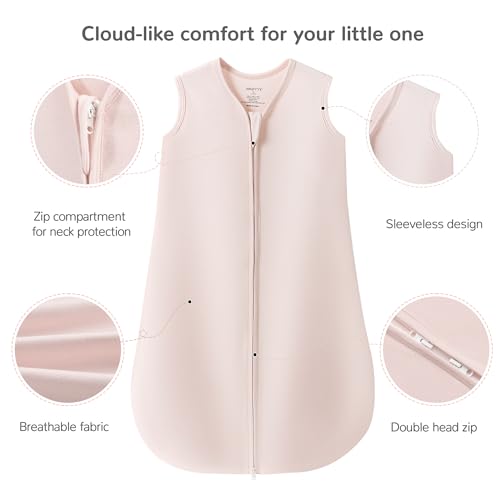 Image of JELLYMONI Baby Sleep Sack 12-18M, 0.5 TOG, 100% Cotton Wearable Blanket | 3 Pack, Soft Cotton Fabric, Breathable Lightweight Sleeveless Sleep Sack, Pre-Shrunk, 2-Way Zipper