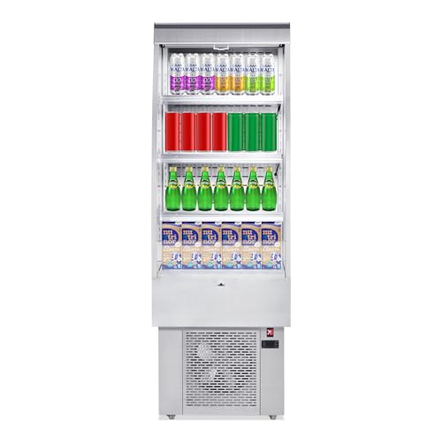 Image of IDEALHOUSE 8.8 Cu.Ft Countertop Commercial Refrigerator Display,Glass Door Cake Fridge,LED Lighting,Adjustable Shelves,White Pastry Cooler
