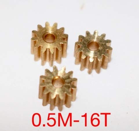 MKSIWSA Industry Pinions Diameter 9mm 0.5m16 Teeth Metal Copper Precision Level 6 Model Small Modulus Gears Hole D 2mm