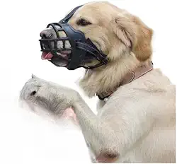 Focinheira De Silicone Para CãEs | ConfortáVel, Leve E AjustáVel | Permite O CãO Beber áGua E Ofegar(P-2)