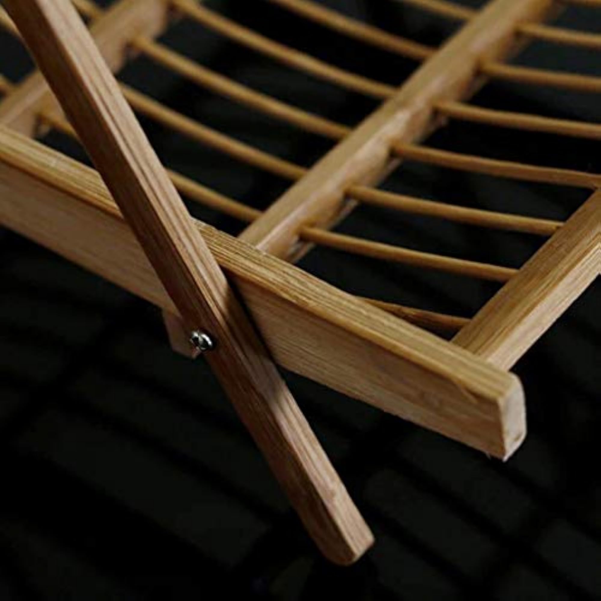Bamboo Folding Basket Handmade Craft Food Drying Rack