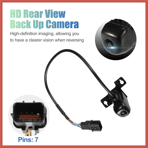 Image of ACROPIX Car Rear View Back Up Camera Park Assist Reverse Camera for Hyundai Santa Fe Sport 2017-2018 No.95760-2W650 /957602W650 Car Parts