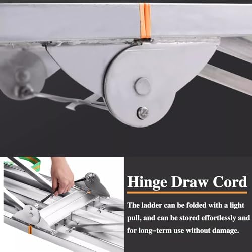 Foldable Adjustable Work Platform with Scaffolding Brackets for Stair Access and Vehicle Washing