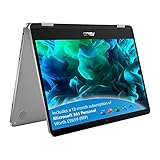 ASUS Touchscreen VivoBook Flip with Microsoft Office 365 - TP401MA 14 Inch Laptop (Intel Pentium Silver N5030, 4 GB RAM, 128 GB SSD, Windows 10 Home) Includes 1 Year Microsoft Office 365