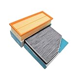 Combo Set Engine Cabin Pollen Air Filter 1K0129620D 1K0819644 Compatible With Audi A3 Q3 TT VW Golf