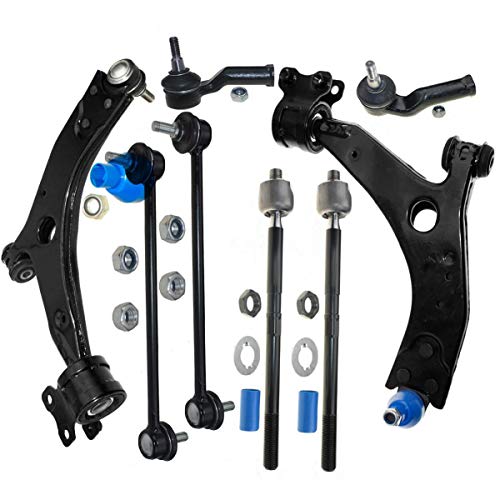 DLZ 8pcs Suspension Lower Control Arm Front Sway Bar Link Kit Compatible with Volvo C70/V50/S40 2006-2011, Compatible with Volvo C30 2008-2011