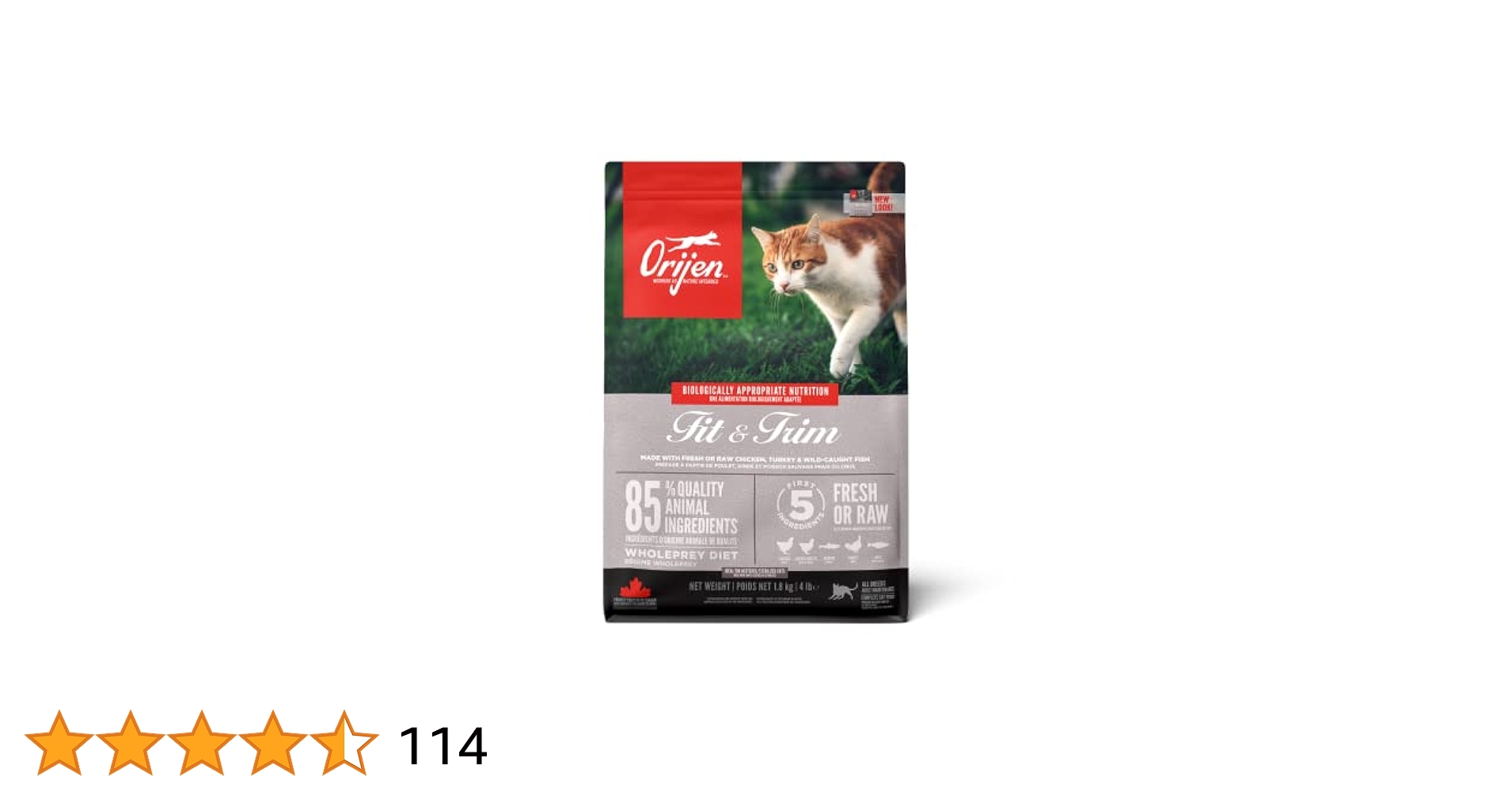 Orijen オリジン　フィット&トリムキャット　1.8キロ Amazon | オリジン フィット＆トリム キャット 1.8kg | Orijen