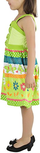 Image of ToBeInStyle Girls Two Piece Short Sleeve Dress and Matching Bolero Crop Cardigan Assorted Prints Cotton Blend Summer Outfit