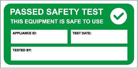 PAT Test Passed Stickers Electrical Safety Self Adhesive Labels - 50mm x 25mm (1000)