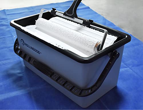 ROLLINGDOG 7PC 18 Inch Paint Roller Kit- 18 Inch Paint Roller Tray,Paint Bucket with Lid,3/8" Microfiber Roller Covers (Pack of 4) - Image 5