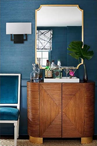 Yosoan Indoor Bedside Wall Lamp Light, 2-Light 1-Pack Vintage Industrial Wall Sconce With Square Fabric Shade For Reading Bedroom Living Room Dinning Room Hotel (Black) #TOP2