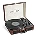 Victrola Vintage 3-Speed Bluetooth Portable Suitcase Record Player with Built-in Speakers | Upgraded Turntable Audio Sound Bundle with 3 Pack Turntable Replacement Needles