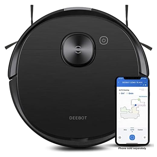 ECOVACS ROBOTICS - DEEBOT T8 AIVI Vacuum & Mop Robot with Advanced Laser Mapping and AI Object Recognition & Avoidance - Black(Renewed)
