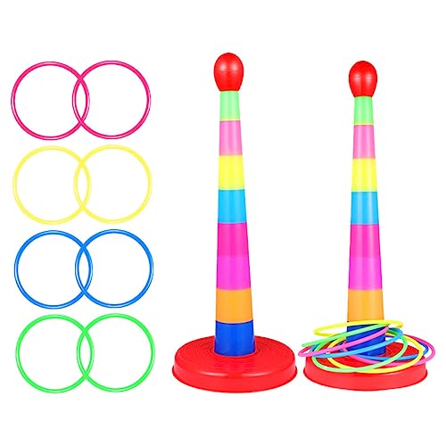 輪投げゲーム 2セット 親子 知育 室内 遊び 屋外 カラフル 投げ輪 的当て 的入れ 玉入れ 子供 おもちゃ 家族 ゲーム 運動神経 誕生日プレゼント 子供会 縁日 イベント 景品 | ブランド名 YARNOWのサムネイル