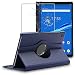 Produktbild ebestStar - Hülle für Lenovo Tab M10 FHD Plus 10.3, Drehbar Schutzhülle, PU-Lederhülle, Rotierende Ständer Etui, Rotating Case Cover, Dunkelblau + Panzer Schutz Glas