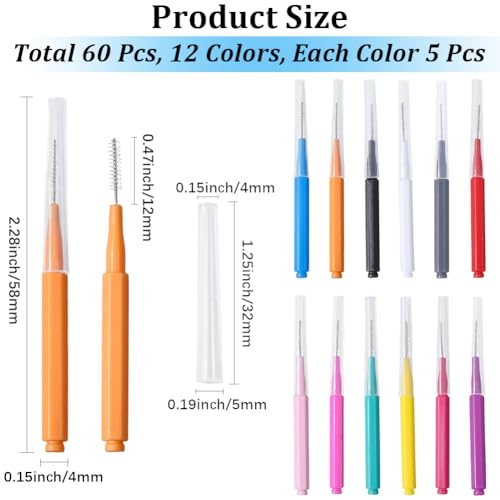 Image of CREATCABIN 60Pcs 12 Colors Shower Head Cleaner Brush Showerhead Cleaning Picks Plastic Colorful Assorted Tiny Mini Non Clogging Brushes Tools Accessories for Bathroom Small Hole Gap Nozzles Clean