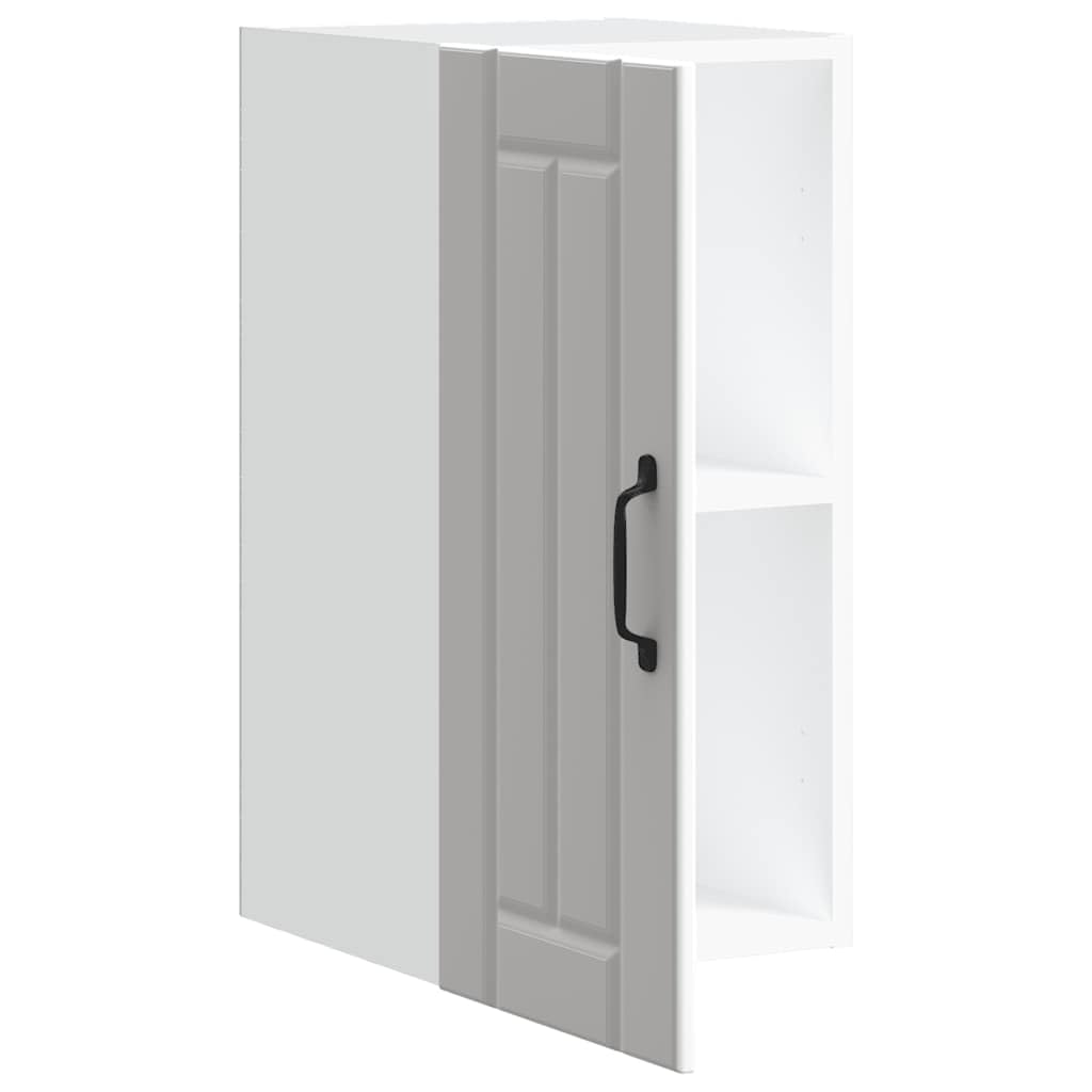 Küchen-Hängeschrank Lucca Weiß Holzwerkstoff 30x31x60 cm mit Glastür Stauraum für Küche und Esszimmer, Wandmontage Beistellschrank Vorratsschrank Organizer für Geschirr und Kaffeemaschine