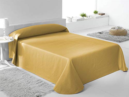 Antilo Fundeco - Colcha TREBOL Cama 90 Cm - Color Mostaza