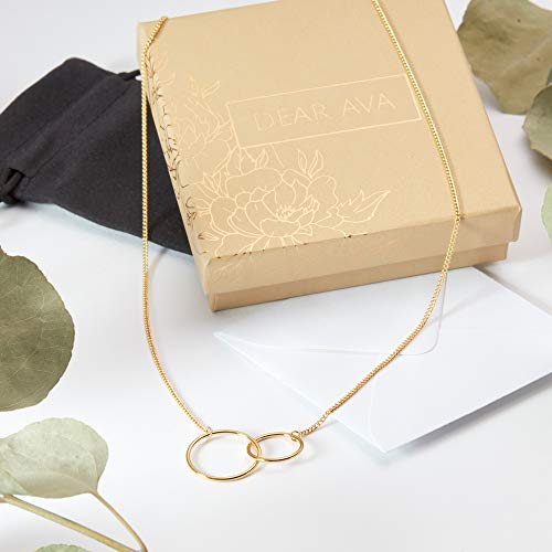Thinking-of-You-Gift-Necklace-Inspirational-Quote-Condolence-Cancer-2-Interlocking-Circles - DumpADate.com