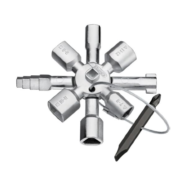 Knipex-Tools-LP-1101-Twin-Key-Universal-Control-Cabinet-Key-Chrome
