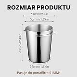 Ideal Swan 51 mm kubek z sitkiem do kawy, dozownik do kawy ze stali nierdzewnej, uchwyt do dozowania kawy, kubek do kawy espresso, akcesoria barista dozownik proszku do ekspresu do espresso