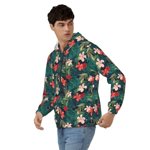 Sweat à capuche imprimé hawaïen pour homme, pull doux toutes saisons - 4