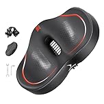 YOUNGDO Comfortable Oversized Bike Seat, Extra Wide Soft Bicycle Seat with Memory Foam Cushion for Men Women, Large Bike Saddle for Peloton/Stationary/Exercise/City Bike, Ebike