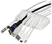 Heaviest Cable Organizer on The Market! Compact and Weighted Desktop Cord Holder and Cable Organizer, Eco-Friendly Silicone, No Bad Smell, Bundled with 4 Reusable Cable Ties! (White)