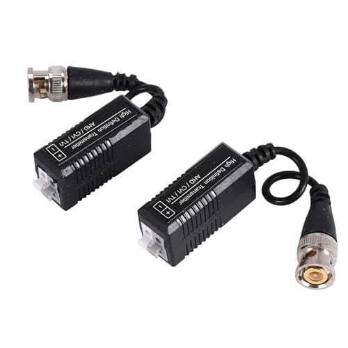 Rtxbvg 4 Pares de 8 Piezas Transmisor y Transceptor Pasivo de Video Balun con Cable para 1080P TVI/CVI/AHD / 960H DVR Camera CCTV System, BNC Macho a UTP CAT5 / 5E / 6 / 6E Cable