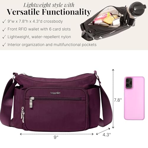 Image of Baggallini womens Crosstown Hobo Crossbody