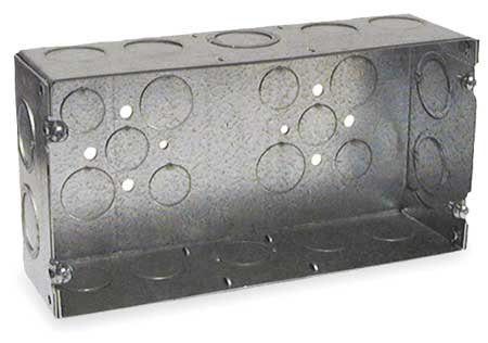 RACO Electrical Box, 90 cu. in., 3 Gang, Steel, Powder Coated, Screw-In, Compact, Not Water Resistant