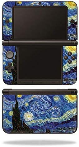 MightySkins - Skin de fibra de carbono para Nintendo 3DS XL Original (2012-2014) - Noche estrellada Acabado de fibra de carbono texturizado