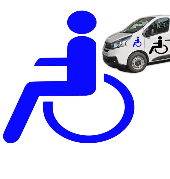 Autocollant fauteuil roulant bleu brillant pour sécuriser vos trajets
