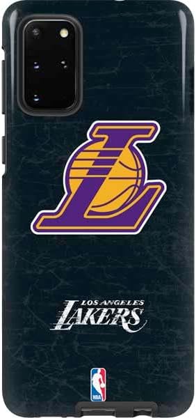 Skinit Pro Phone Case Compatible with Galaxy S20 Plus - Officially Licensed NBA Los Angeles Lakers Black Primary Logo Design