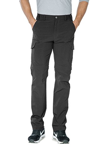 Nonwe Men's Outdoor Quick Dry Convertible Cargo Hiking Pants Gray L/32 Inseam