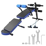 Multifunktion Hantel Hocker Fitness Stuhl Klapp Bauch Bauch Rücken Sit-Ups Hantelbank Workout Station Sit-Ups Bank,Schwarz