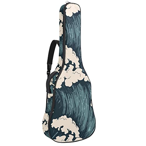 Étui pour guitare classique et acoustique – Motif chinois japonais – Doré et noir – Taille complète, Multicolore 05, 42… - Les Beatles, Paul McCartney, John Lennon, RIngo Starr, George Harrison Étui pour guitare classique et acoustique - Motif chinois japonais - Doré et noir - Taille complète, Multicolore 05, 42…