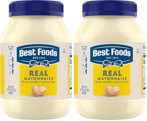 Best Foods Real Mayonnaise Mayo Jar For A Creamy Sandwich Spread or Condiment Gluten-Free,Made With...