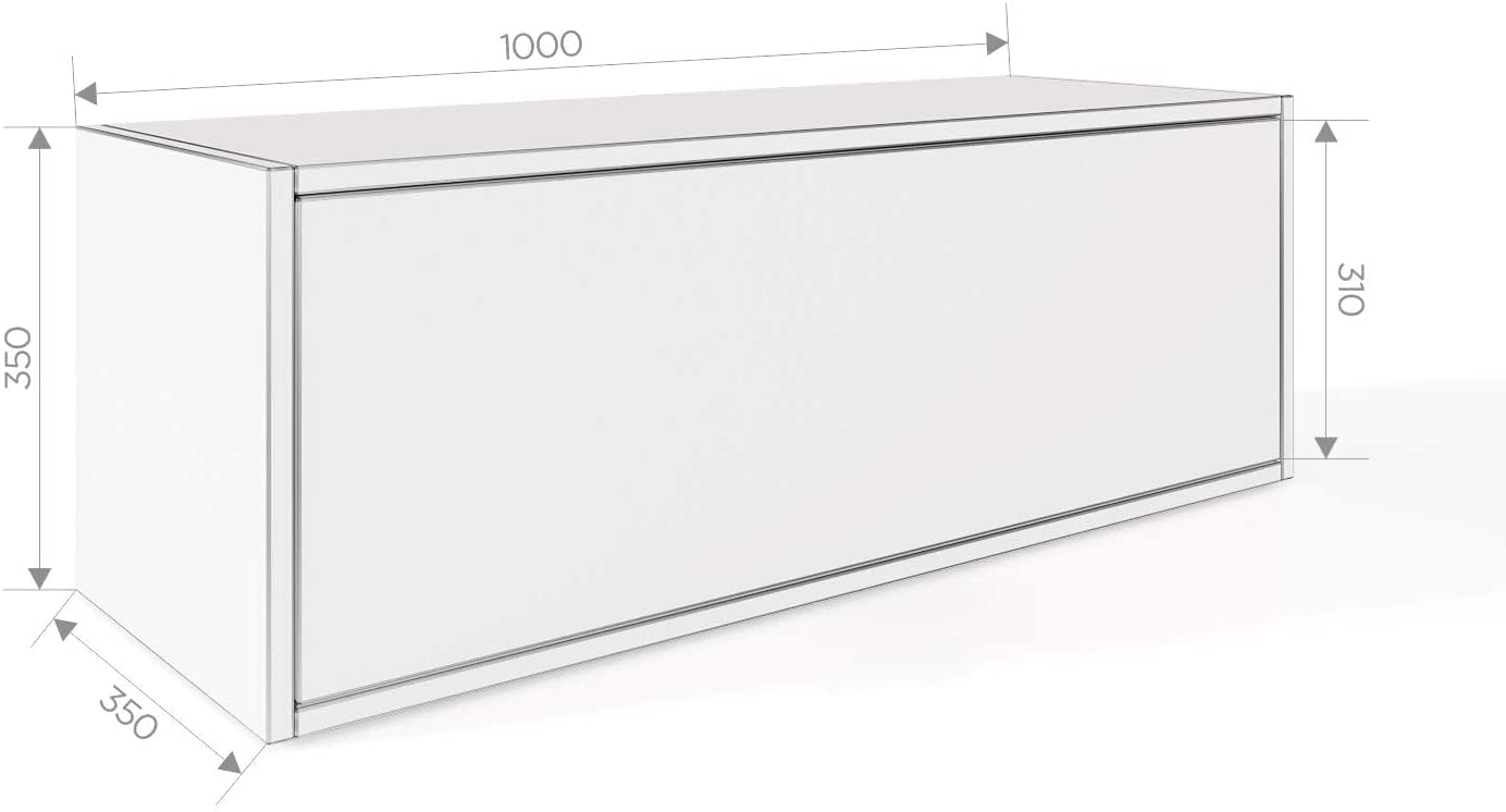 PLATAN ROOM Szafka ścienna 100 x 35 x 35 cm, szafka kuchenna składana do łazienki, przedpokoju, salonu, szafka ścienna (dąb sonoma)