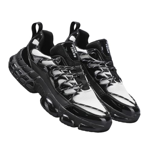 Image of Men's Running Shoes Tennis Sneakers Slip On Walking Shoe for Men Lightweight Gym Athletic Workout Trainers Fitness Breathable Casual White US 12