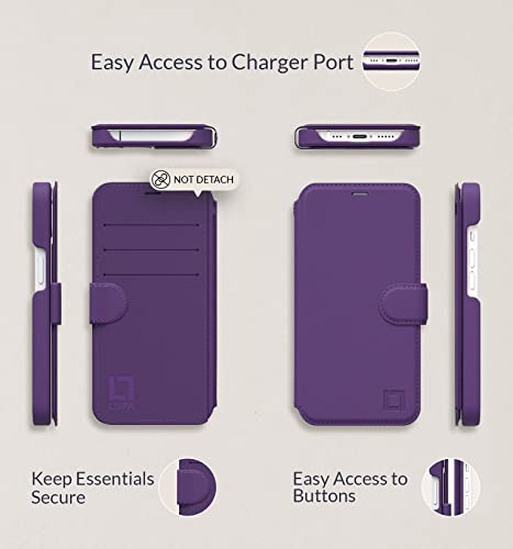 Lupa Iphone 6S Wallet Case, Iphone 6 Wallet Case, Durable And Slim, Lightweight With Classic Design & Ultra-Strong Magnetic Closure, Faux Leather, Purple, For Apple Iphone 6S/6 #TOP4
