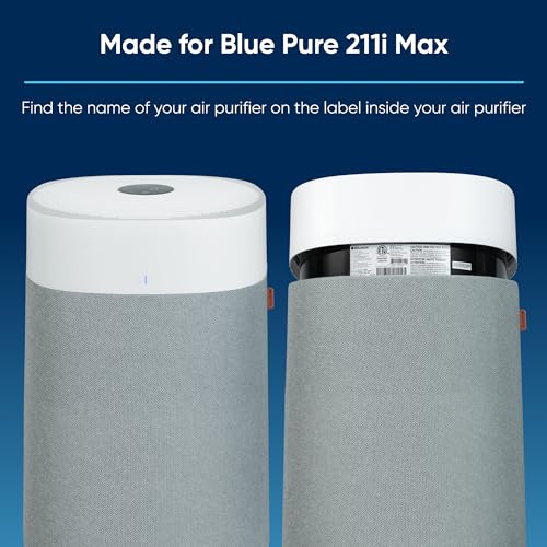 BLUEAIR Blue Pure 211i Max Series SmokeBlock Genuine Replacement Filter, Extra Carbon Captures 99.99% of Wildfire Smoke, fits Blue Pure 211I Max Air Purifier