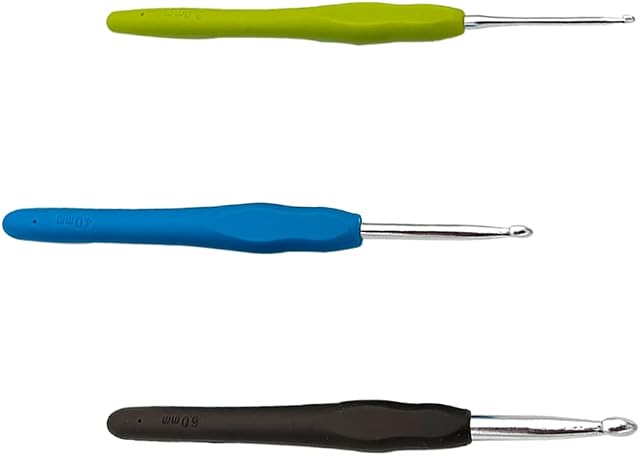 Crochet Hooks, 3 Pcs Multicolor Aluminum Knitting Needles, Crochet Hooks Set for Beginners or Professionals