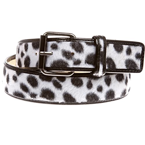 Women's Patent Leather Animal Faux Leopard Fur Fashion Belt2
