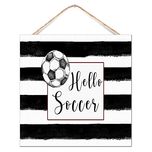 Déco sport murale bois Hello Soccer pour éviter les posters