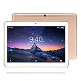 Tablet 10 Pulgadas 4G LTE WiFi BEISTA-Tableta Android 9.0,4GB RAM 64GB Memoria,2GHz CPU de alta velocidad,Ocho nucleos,GPS Tpye-C,Dobles SIM y TF,Cuerpo de metal-Oro